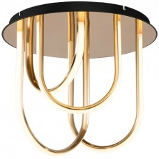 Φωτιστικό Οροφής LED 65W 230V 4220lm Θερμό Φως σε Μαύρο-Χρυσαφί 955ELIN3065